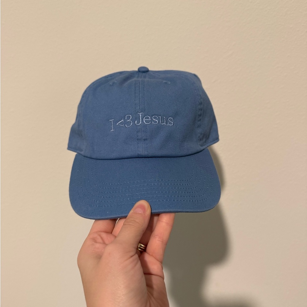Blue 'I love Jesus' Baseball Cap
